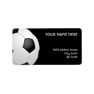 Étiquettes de adresse du football du football
