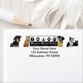 ÉTIQUETTES DE ADRESSE du logo WHS (En situation)