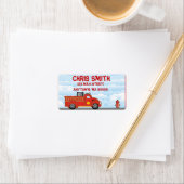 Étiquettes de adresse du moteur de camion-feu (En situation)