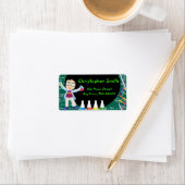 Étiquettes de adresse du parti scientifique de Bla (En situation)