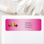 Étiquettes de adresse du Princess Gold Crown Pink  (En situation)