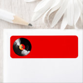 Étiquettes de adresse du registre du vinyle (En situation)