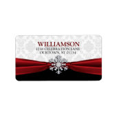 Étiquettes de adresse du ruban rouge (Devant)