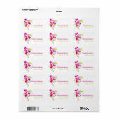 Étiquettes de adresse élégants de bouquet floral (Feuille entière)