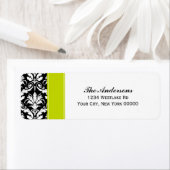 Étiquettes de adresse élégants de modèle Damask (En situation)