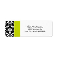 Étiquettes de adresse élégants de modèle Damask