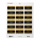 étiquettes de adresse Empreintes de léopard (Feuille entière)