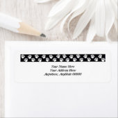 Étiquettes de adresse Empreintes de pattes (En situation)