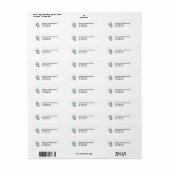 Étiquettes de adresse en chef de Darwin (Feuille entière)