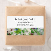 Étiquettes de adresse en verre de plage (En situation)