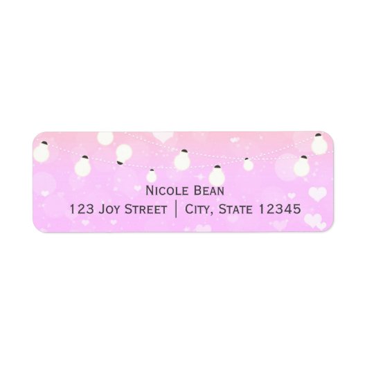 Étiquettes de adresse étincelants à cordes violett (Devant)