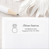 Étiquettes de adresse Fêtes des mariées, Autocolla (En situation)