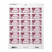 Étiquettes de adresse/Fleurs et Ruban (Feuille entière)
