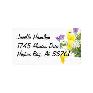 Étiquettes de adresse floraux