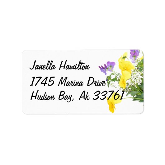 Étiquettes de adresse floraux (Devant)
