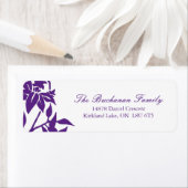 Étiquettes de adresse floraux modernes (En situation)