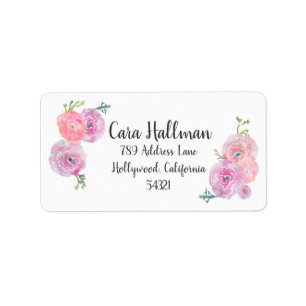 Étiquettes de adresse floraux personnalisables