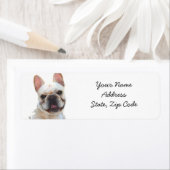 Étiquettes de adresse français de Bulldog (En situation)