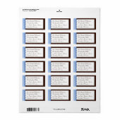 Étiquettes de adresse frontaliers Brown du ruban b (Feuille entière)