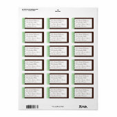 Étiquettes de adresse frontaliers Brown du ruban v (Feuille entière)