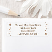 Étiquettes de adresse frontaliers des Gold Stars (En situation)