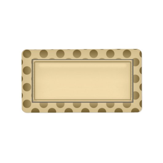 Étiquettes de adresse Gold Blank : Pois (Devant)