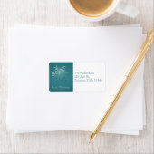 Étiquettes de adresse gravés de flocon de neige (En situation)