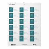 Étiquettes de adresse gravés de flocon de neige (Feuille entière)