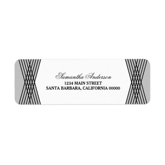 Étiquettes de adresse Gray Elegant Deco (Devant)