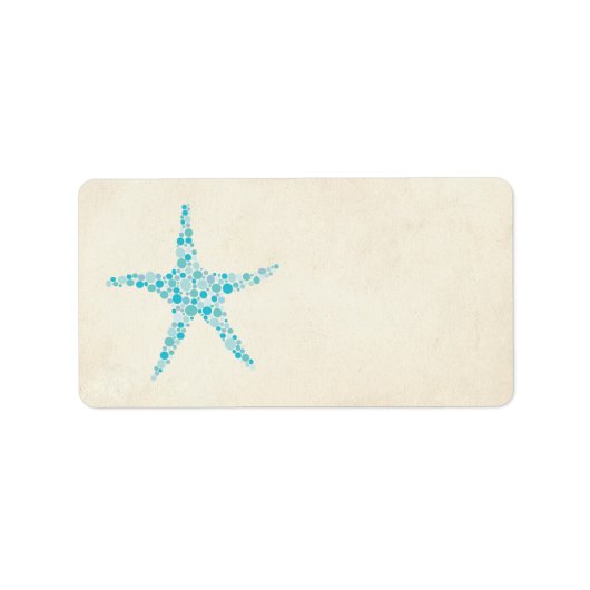 Étiquettes de adresse imprimables d'étoiles de mer (Devant)