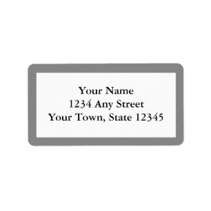 Étiquettes de adresse imprimés par coutume - gri