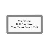 Étiquettes de adresse imprimés personnalisés - gri (Devant)