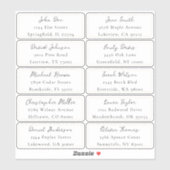 Étiquettes de adresse individuels (Feuille)