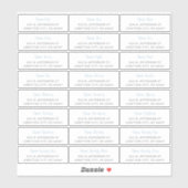 Étiquettes de adresse invités (Feuille)