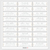 Étiquettes de adresse invités : COMMANDER SUR 14"  (Feuille)