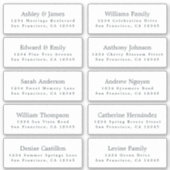 Étiquettes de adresse invités COMMANDER sur 6" ou  (Devant)