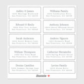 Étiquettes de adresse invités COMMANDER sur 6" ou  (Feuille)