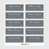 Étiquettes de adresse invités : COMMANDER SUR 8" o (Feuille)