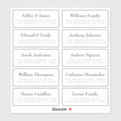 Étiquettes de adresse invités : COMMANDER SUR 8" o (Feuille)