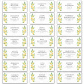 Étiquettes de adresse invités de l'aquarelle citro (Devant)