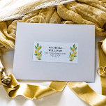 Étiquettes de adresse invités de l'aquarelle citro<br><div class="desc">Étiquettes de adresse simples avec étiquettes de adresse invités citron aquarelle</div>