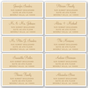 Étiquettes de adresse invités de mariage élégants