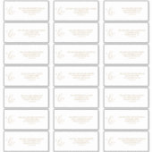 Étiquettes de adresse invités Delicicate Gold Mono (Devant)