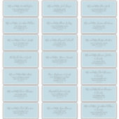 Étiquettes de adresse invités du premier coordinat (Devant)