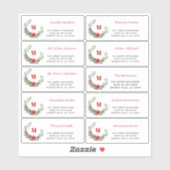 Étiquettes de adresse invités individuels de la co (Feuille)