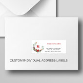 Étiquettes de adresse invités individuels de la co