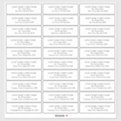 Étiquettes de adresse invités pour 30 enveloppes d (Feuille)