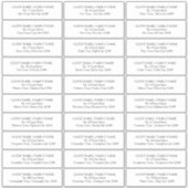 Étiquettes de adresse invités pour 30 enveloppes d (Devant)