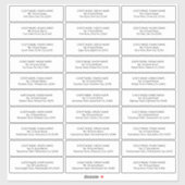 Étiquettes de adresse invités pour 30 enveloppes d (Feuille)