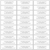 Étiquettes de adresse invités pour 30 enveloppes d (Devant)